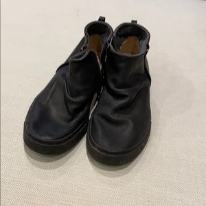 Satorisan womens black leather shoes size 8